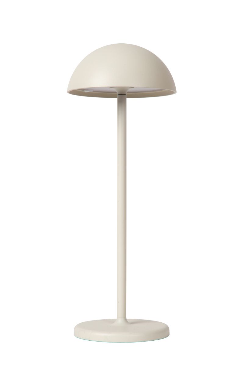 Lucide JOY - Dobíjacia stolová lampa Outdoor - Batéria - Ø 12 cm - LED Rozm. - 1x1,5W 3000K - IP54 - Biela